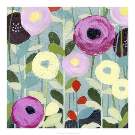 Framed Poppy Strata IV Print