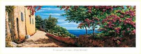 Framed P. Rasero - Promenade Sul Mare Size 39.5x13.75 Print