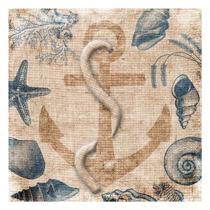 Framed Anchor Cream Print