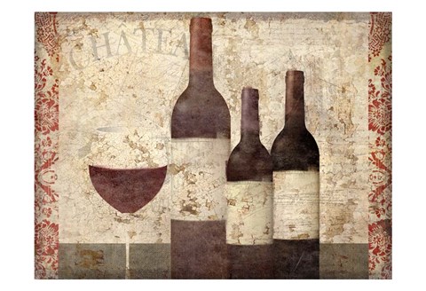 Framed Vintage Wine Print