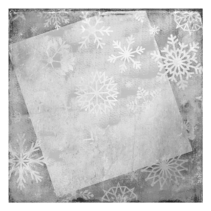 Framed Snowflake Grey Print