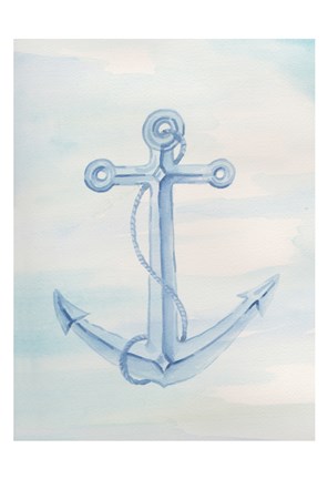 Framed Coastal Anchor 2 Print
