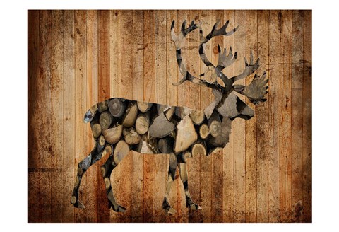 Framed Deer Woods Print