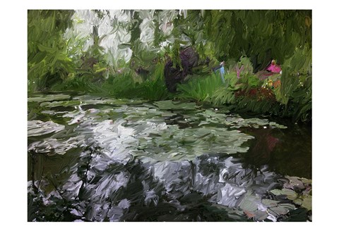Framed Monet Pond 2 Print
