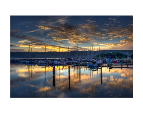 Framed Seneca Lake Sunrise Print