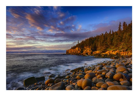 Framed Sunrise on Otter Cliffs #4 Print