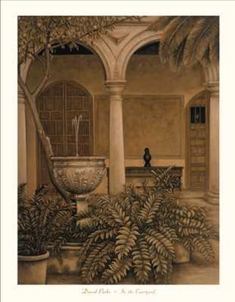 Framed In the Courtyard Print