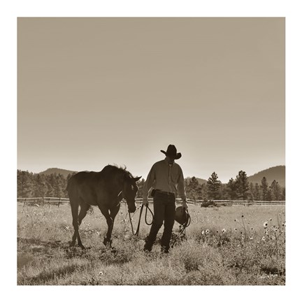 Framed There Will Be Peace In The Valley (sepia) Print