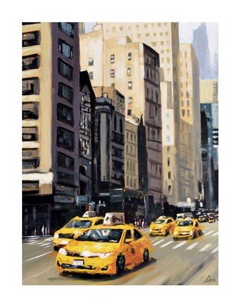 Framed New York Taxi 1 Print