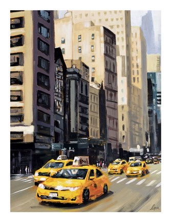 Framed New York Taxi 1 Print