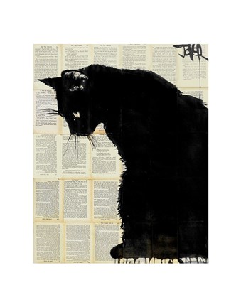 Framed Black Cat Print