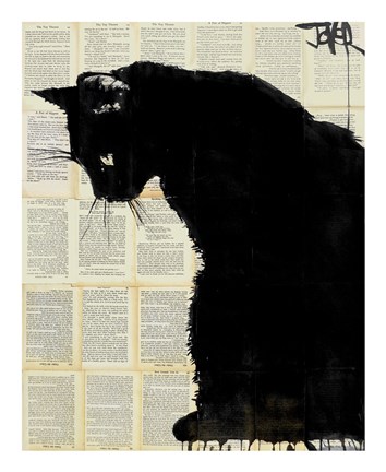Framed Black Cat Print