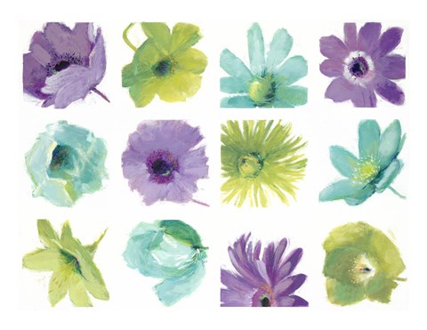 Framed Twelve Flowers Print