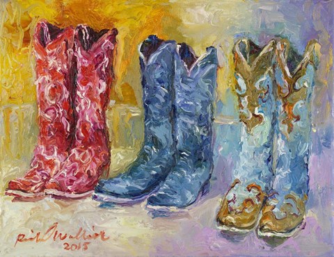 Framed Cowboy Boots Print