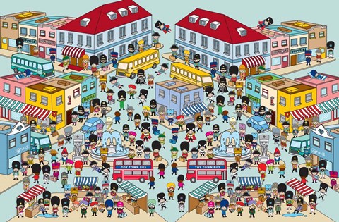 Framed Toy Soldiers - Town Print