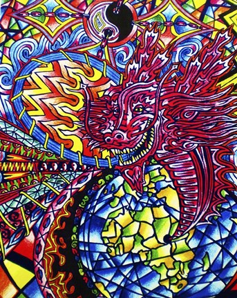 Framed African Dragon Print