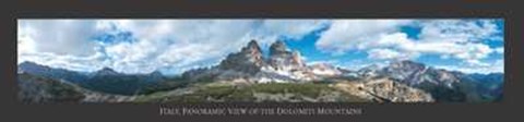 Framed Italy Panoramic View of the Dolomiti Print