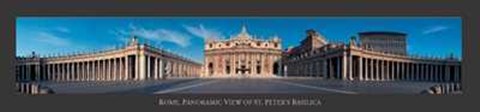 Framed Rome Panoramic View of St.Peter&#39;s Basilica Print