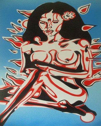 Framed Tiki Girl Print