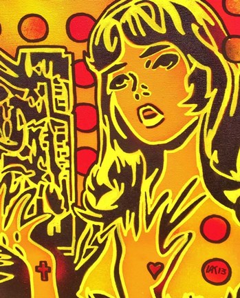 Framed Comic Girl Print