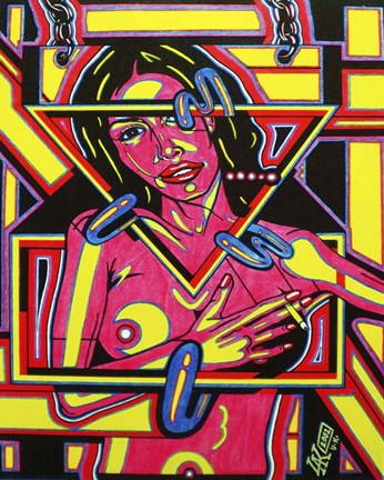 Framed Pink Lady Print