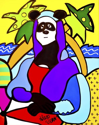 Framed Mona Lisa Panda Print