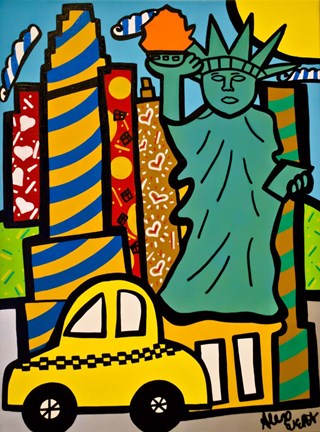 Framed Statue of Liberty Pops Print