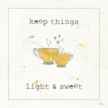 Framed Cuisine Cuties Coffee Hearts Print