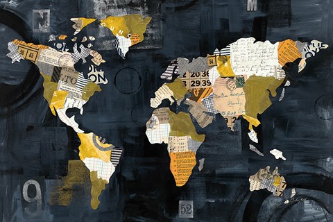 Framed Golden World Print