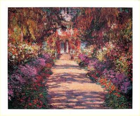 Framed Une Ale&#39;e du Jardin de Monet Print