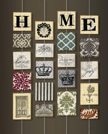 Framed Home on Strings Print