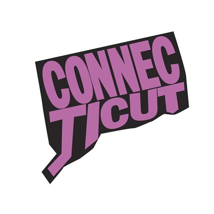 Framed Connecticut Letters Print