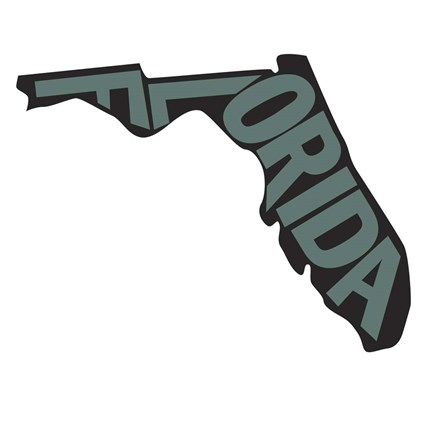 Framed Florida Letters Print