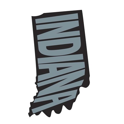 Framed Indiana Letters Print