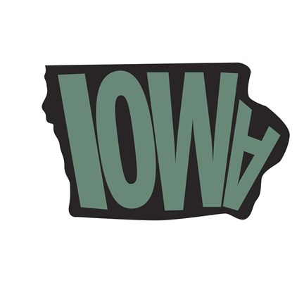 Framed Iowa Letters Print
