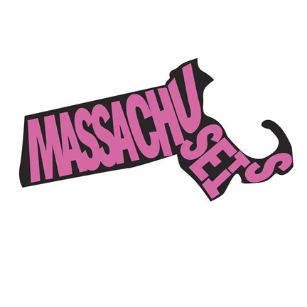 Framed Massachusetts Letters Print