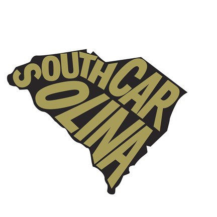 Framed South Carolina Letters Print