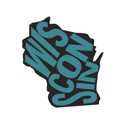 Framed Wisconsin Letters Print