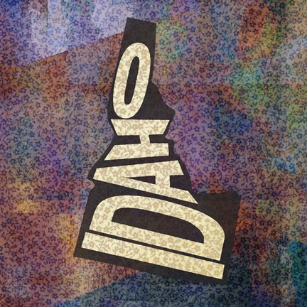 Framed Idaho on Pattern Print