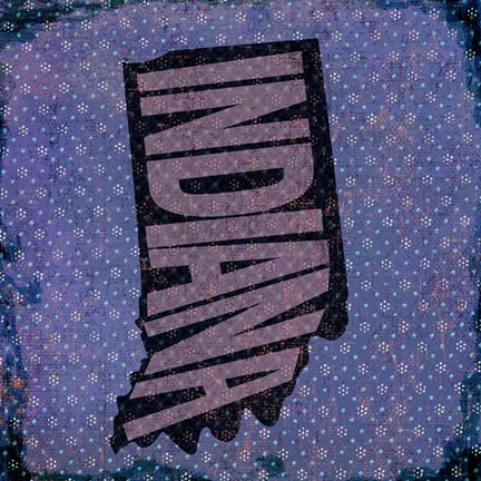 Framed Indiana on Pattern Print