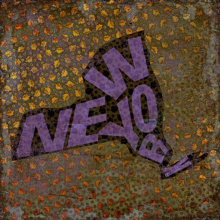 Framed New York on Pattern Print