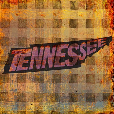 Framed Tennessee on Pattern Print