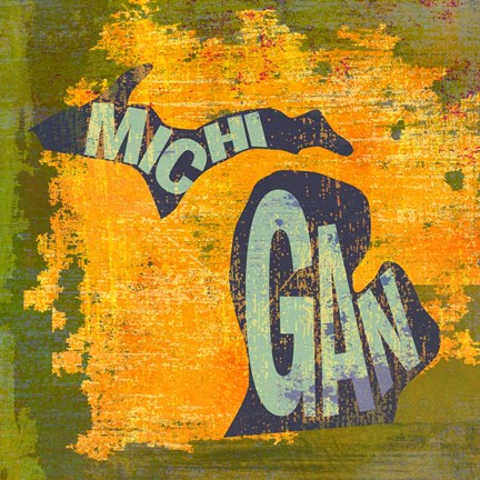 Framed Michigan Print