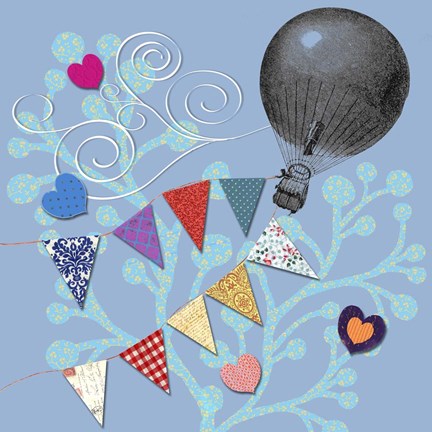 Framed Fly Away Balloon Print