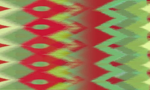 Framed Christmas Blast Ikat II Print