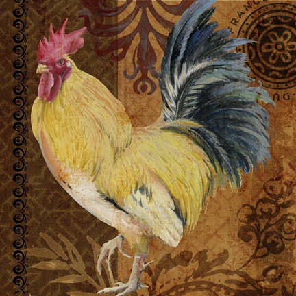 Framed Belle Rooster II Print