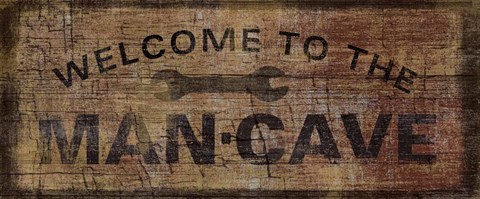 Framed Mancave with Wrench Print