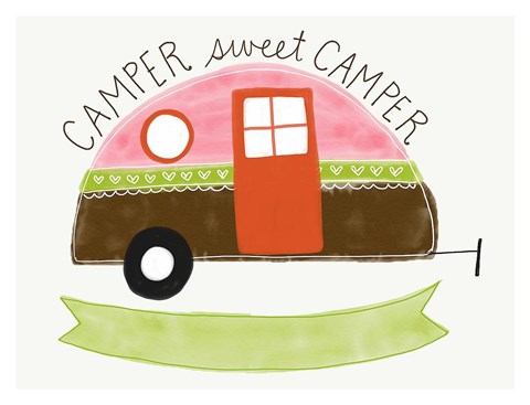 Framed Camper Sweet Camper Print
