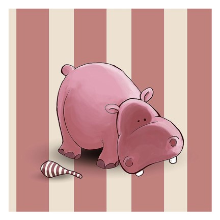 Framed Hippo Print