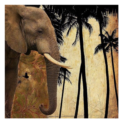 Framed Mighty Elephant 1 Print